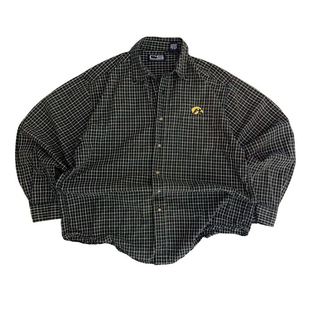 Vintage 90's Crable Sportswear Iowa Hawkeyes Button Up Size L